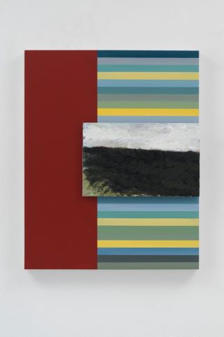 Olieverf en alkydverf op linnen op paneel en masonite 75x60 cm